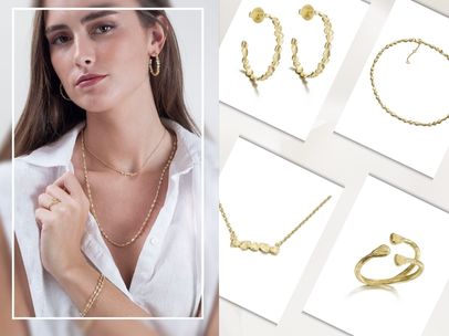 Colección Nuggets en Joyería de Vermeil en Oro de 18k
